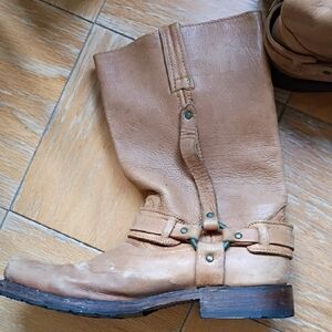 Frye Tan Leather Men's Boots, Size